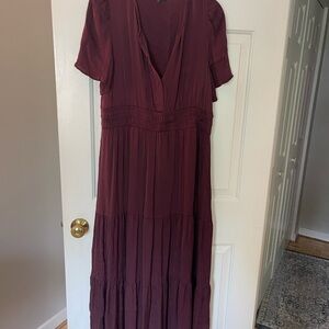 Elegant Burgundy Dress